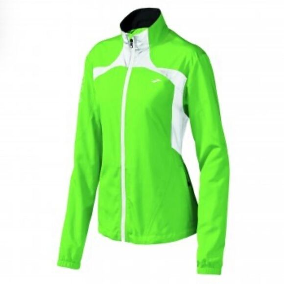 Essential Brooks Run Running Jacket Womens Brite Green - Picture 1 of 13